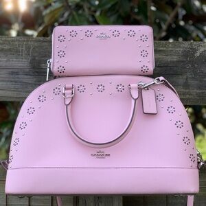 Coach 37238 Pink Studded Dome Sierra Bag & Wallet